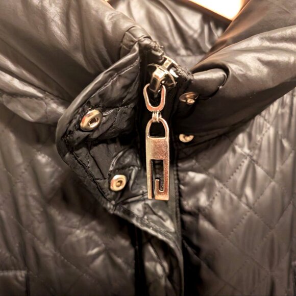 🧥 Women's Long Quilted Winter Parka, Black, SUPER WARM, Hooded Pockets. EXC (S) - Picture 7 of 9